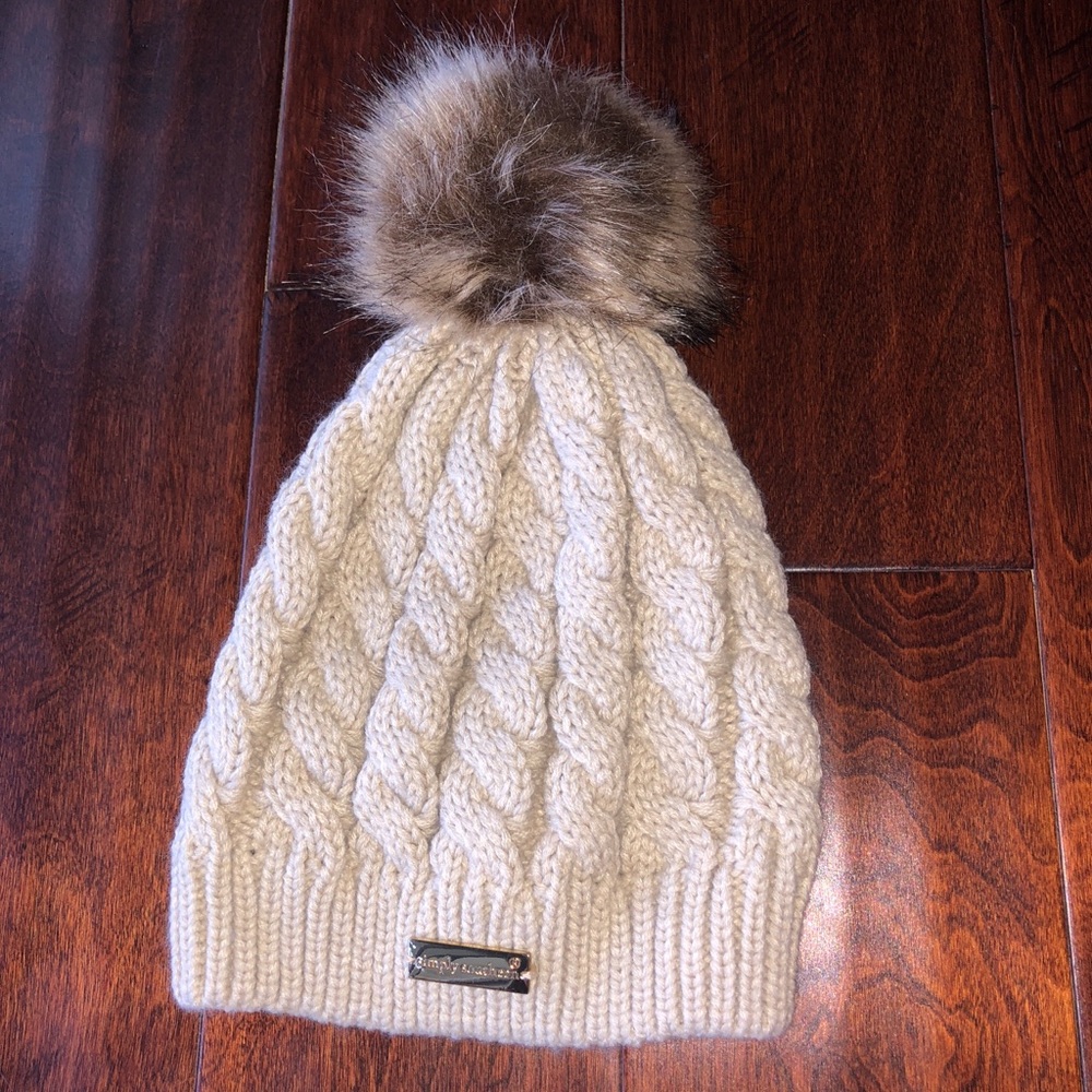 Tan Winter Toboggan with PomPom